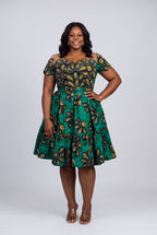 True to size plus size African print clothing tiered dress